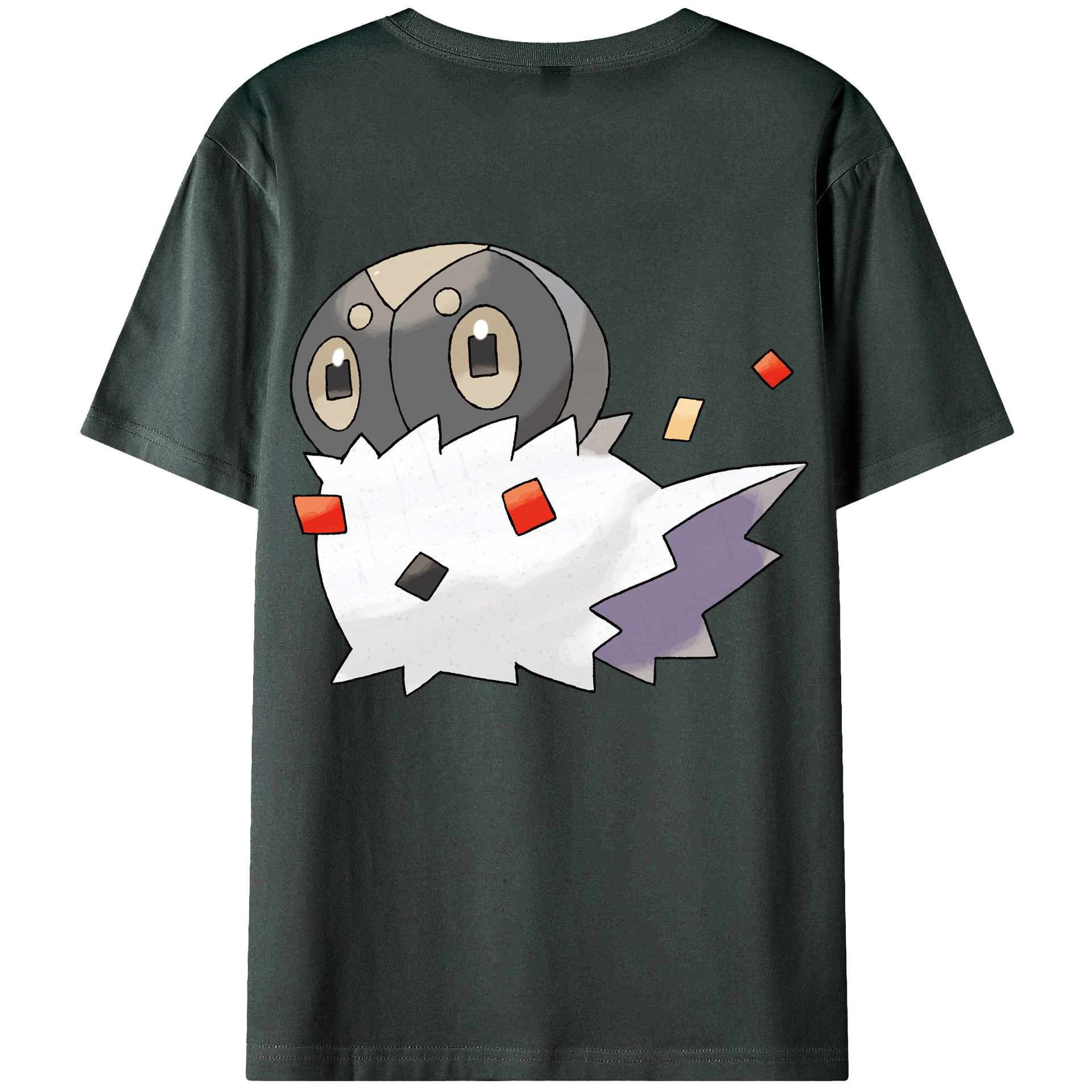 （画像用） ポケットモンスター Pokémon 綿100％ メンズ半袖Tシャツ（バックプリント） 通気性